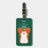 Brown Guardian Angel (dubbelzijdig) Bagagelabel (Voorkant verticaal)