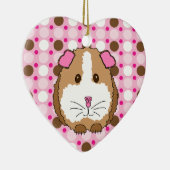 Brown Guinee Pig Keramisch Ornament (Rechts)