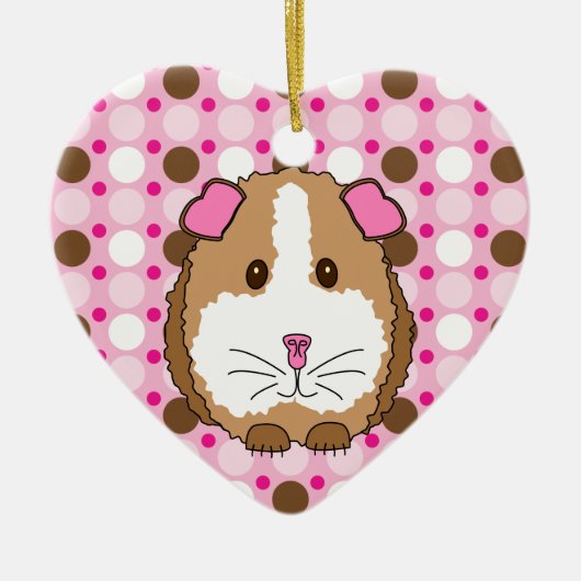 Brown Guinee Pig Keramisch Ornament (Voorkant)