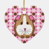 Brown Guinee Pig Keramisch Ornament (Achterkant)