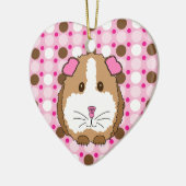 Brown Guinee Pig Keramisch Ornament (Links)