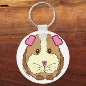 Brown Guinee Pig Sleutelhanger (Voorkant)