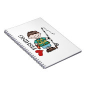 Brown Hair Boy I Love Vist Notitieboek (Rechterzijde)