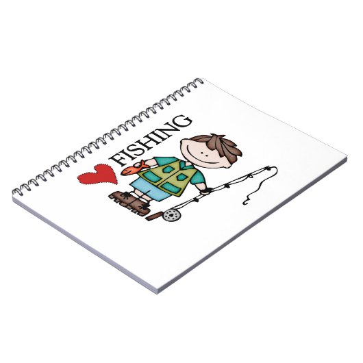 Brown Hair Boy I Love Vist Notitieboek (Linkerzijde)