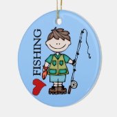 Brown Hair Boy I Love Vist Ornament (Links)