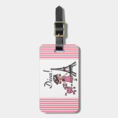 Brown Hair Diva Bagagelabel (Voorkant verticaal)