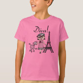 Brown Hair Diva T-shirt (Voorkant)