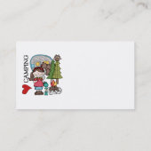 Brown Hair Girl I Love Camping Visitekaartje (Achterkant)