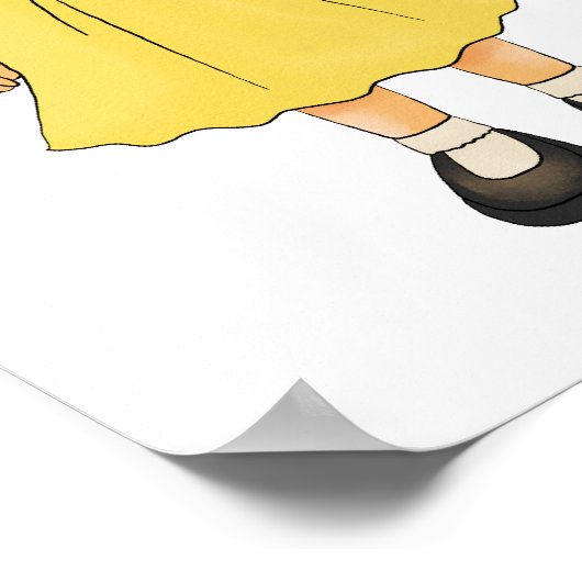 Brown Hair mama en papa's prinses Poster (Hoek)