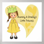 Brown Hair mama en papa's prinses Poster (Voorkant)