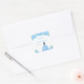 Brown Hair Princess Blue Floral Quinceanera Vierkante Sticker (Envelop)