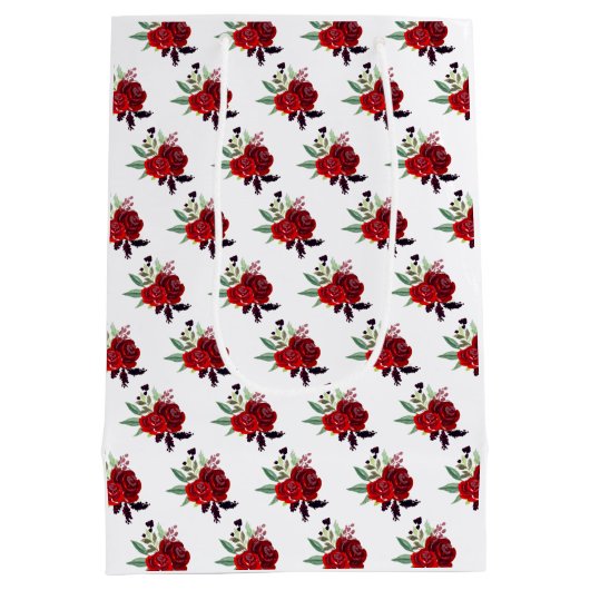 Brown Hair Princess Red Sweet Sixteen  Medium Cadeauzakje (Achterkant)