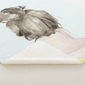 Brown Hair Top Knot Bun Sherpa Deken (3/4)