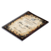 Brown Halloween Wedding Gothic Skeleton GUEST BOOK Notitieboek (Linkerzijde)