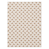 Brown Hare And Carrots Beige Pattern Cute Easter Tafelkleed (Voorkant)
