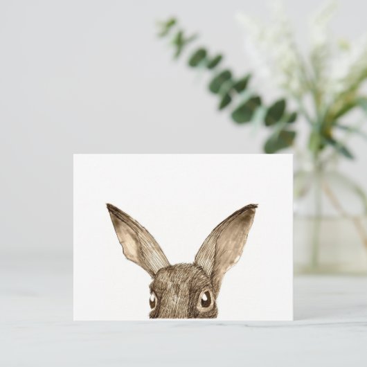 Brown Hare II Briefkaart (Staand voorkant)