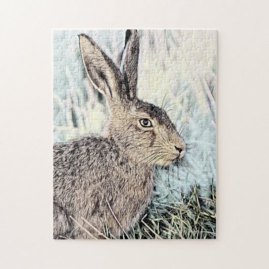 Brown Hare Puzzle Legpuzzel (Verticaal)