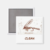 "Brown Hare's Ear" Dish Washer Status Magnet (Voorkant / Achterkant)
