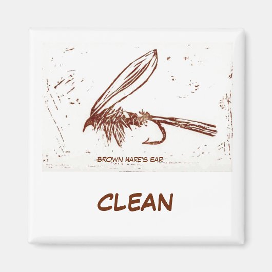 "Brown Hare's Ear" Dish Washer Status Magnet (Voorkant)