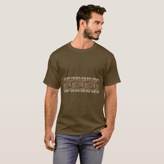 Brown Hawaiian Manta Rays T-shirt (Voorkant volledig)
