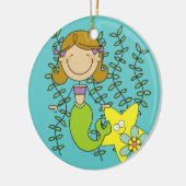 Brown Hazard Mermaid Keramisch Ornament (Links)