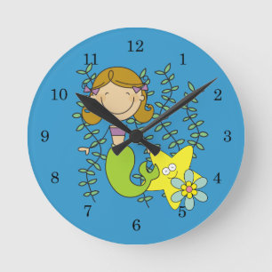 Brown Hazard Mermaid Ronde Klok