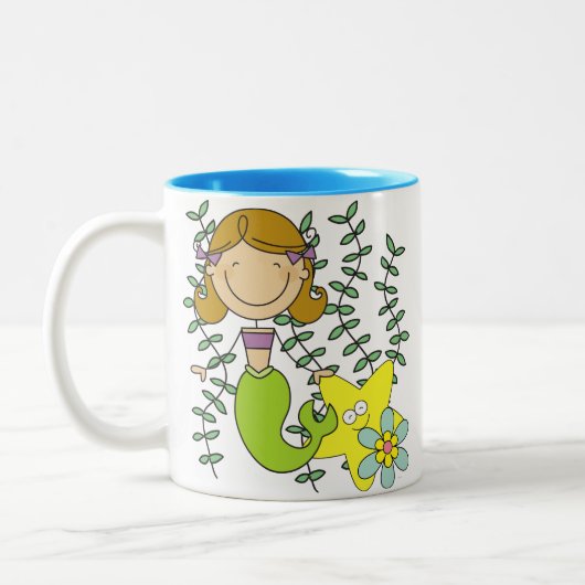 Brown Hazard Mermaid Tweekleurige Koffiemok (Links)