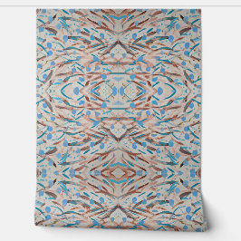 Brown heeft de Blues Abstract Peel & Stick Behang