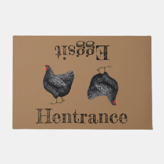 Brown Hen door Mat Farmhouse Hentrance Eggit