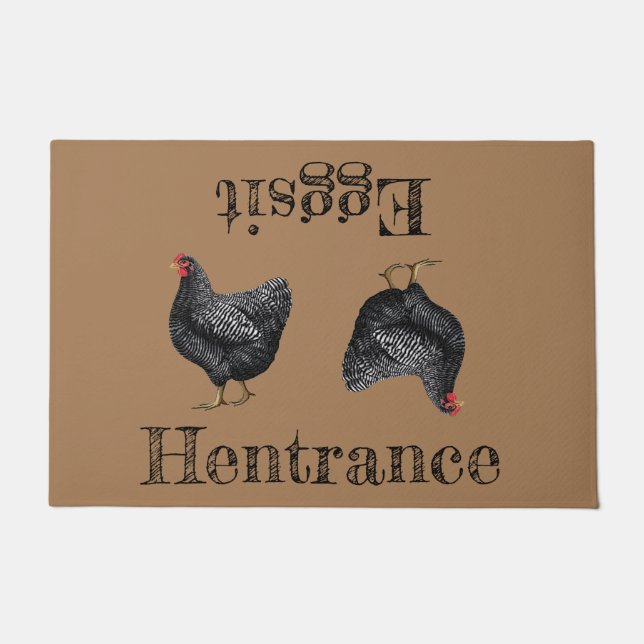 Brown Hen door Mat Farmhouse Hentrance Eggit (Voorkant)