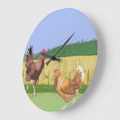 Brown Hen en Rooster op het platteland Grote Klok (Hoek)