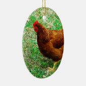 Brown Hen Keramisch Ornament (Rechts)