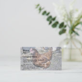 Brown Hen op de achterkant Visitekaartje (Staand voorkant)