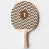 Brown Herringbone Custom Ping Pong Paddle Tafeltennisbatje (Voorkant)