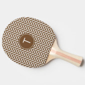 Brown Herringbone Custom Ping Pong Paddle Tafeltennisbatje (Zijkant)