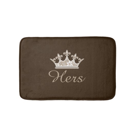 Brown Hers Crown Bath Mat (Voorkant)