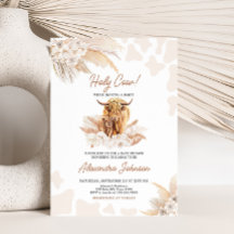 Brown Highland Koe Baby shower