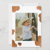 Brown Highland Koe Uitnodigen, Heilige Koe Verjaar Kaart (Achterkant)