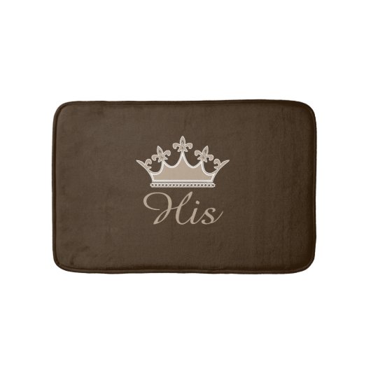 Brown his Crown Bath Mat (Voorkant)