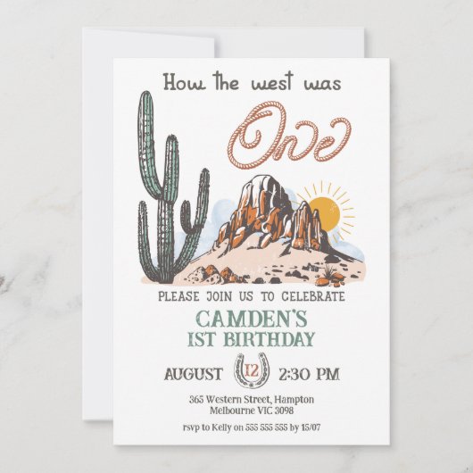  Brown: Hoe het Westen een 1e verjaardag was Kaart (Voorkant)