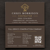 Brown Home Repairs Contractor QR Code Visitekaartje