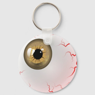 Brown Horror Eyeball Sleutelhanger
