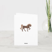 Brown Horse and Cowboy Pet op Barn Wood Western Bedankkaart (Achterkant)
