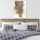 BROWN HORSE CANVAS AFDRUK (Insitu (Slaapkamer))
