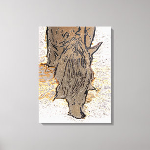 BROWN HORSE CANVAS AFDRUK
