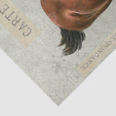 Brown Horse Carte Postale, Franse groene ontkoppel Tissuepapier (Detail)