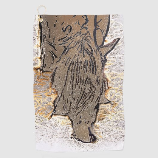 BROWN HORSE GOLFHANDDOEK (Voorkant)