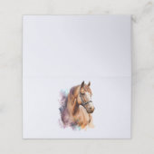 Brown Horse Head Portrait in Watercolor Plaatskaartje (Buitenkant ongevouwen)