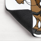 Brown Horse Jockey Muismat (Hoek)