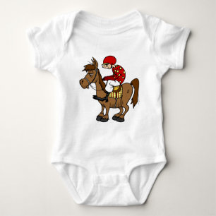 Brown Horse Jockey Romper